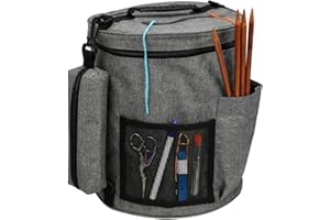 QIUPFGUT Garn-Organizer,tragbare Aufbewahrungstasche für Garne, Stricktasche, Garntasche,Mitnahmeprojekte,Basteltasche zum Häkeln,Stickerei Nähtaschen für Strickzubehör & Häkelprojekte