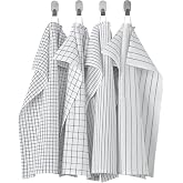 Ikea RINNIG &Ccedil;ay Havlu, Beyaz/Koyu Gri/Desenli, 18x24 (45x60 cm)
