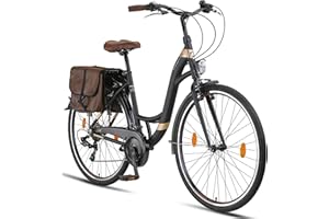 Licorne Bike Stella Plus City Bike rower miejski, koła 26 i 28 cali – aluminiowy, dla dziewcząt, chłopców, mężczyzn i kobiet – 21 przerzutek, rower holenderski (StVZO, obowiązują przepisy lokalne)