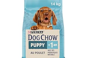 PURINA DOG CHOW | Chiot | Croquettes pour Chiot |Poulet| Lot de 1 | 14 kg | Sac