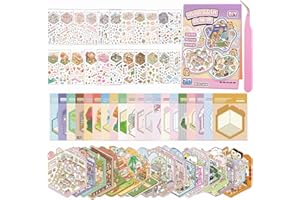 Wnqou 20 conjuntos DIY 3D casa pegatinas colección libro