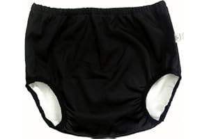 AQX Couvre-couche pour adulte pour incontinence, pantalon en latex actif anti-fuite, silencieux, réutilisable et lavable (noir, S)