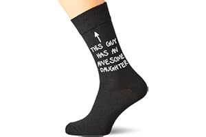 60 Second Makeover Limited Mens This Guy Has An Awesome Daughter Black Calf Socks Fathers Day Dad Gift