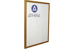 Athena Honey Oak Honey Thin Block Premium Wood Picture Frame 24" x 18" - 24 x 18 Frame - Photo Frame - 24x18 Frame Oak with Clear Styrene Sheet & Wall Mounted Hook – 18 x 24 Inches