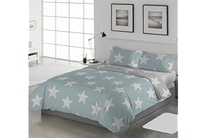 LEBENGOOD Funda Nórdica Cama 150, con 2 Fundas Almohada, Funda de Edredón 150x190/200, Estampada, Reversible, Colcha Sábana,Nordicos Cama 150 Invierno, Juego de Ropa Cama