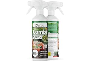 BIONEE Combi Spray 1 lt | Con Olio di Neem e Sapone Molle | Naturale e Pronto all’Uso | Anti-Afidi, Cocciniglie e Fumaggine | Protegge e Pulisce le Piante