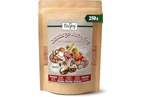 Biojoy Miscela di spezie Biologiche per pan di zenzero di Norimberga (250 g), per la preparazione di dolci e biscotti di Natale