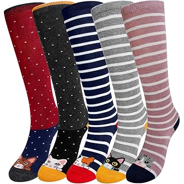 3 Paia Di Calzini Tubolari Sopra Il Ginocchio Per Bambini/bambine In - Foto 9