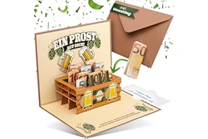 ‎BASICBIRD BASICBIRD Geldgeschenk als Popup Bierkiste, Geburtstagskarte Geldgeschenk, Geldkarte Geburtstag, Originelle Geldgeschenke Geburtstag, Verpackung Geldgeschenk, 60. Geburtstag, Geldgeschenk Männer