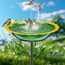 Mangeoire Et Abreuvoir Oiseaux En Fer Fleuri - Sur Pied Pour Jardin | Résistant Au Gel