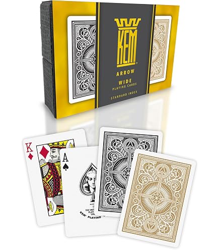 KEM Arrow Red and Blue Plastic Playing Cards, Standard Index