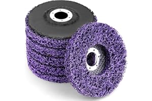 Adiwo 6 Piezas Discos de Limpieza Gruesos, 125 mm Discos de Limpieza para Amoladora Angular, Disco de Lijado CSD Púrpura, Disco Pulido Amoladora, para Eliminación Oxido Pintura Descamación Limpieza