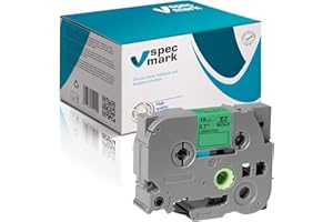 specmark Ruban TZe-741 18mm x 8m Ruban noir sur vert compatible avec l'imprimante Brother PT P-touch AZe-741 EZe-741 TZ-741 TZ2-741