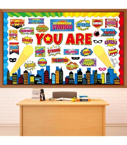 Comic Hero Classroom Decorations Superhero Printable Bulletin Board For ...