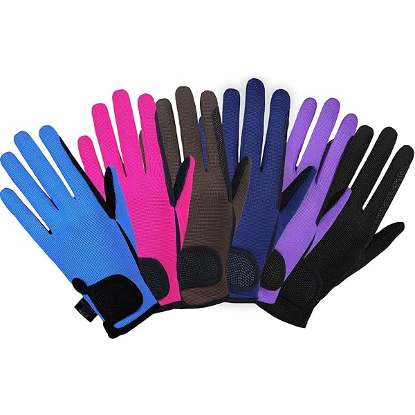 Guanti Da Equitazione Per Bambini Finger Ten - Taglie S-M-L-XL, Nero/Grigio/Blu, Traspiranti - Foto 7