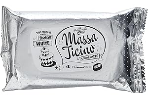 Massa Ticino Rollfondant Bride White, Weiß, leichtes Vanillearoma, 250 gramm