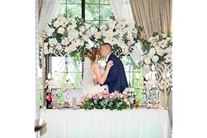 YORFULL Adjustable Metal Over Table Hanging Decoration Display Rod,Rail Pole With Clamp,Balloon arch stand for Birthday, Anniversary, Christmas,Wedding,Festivals