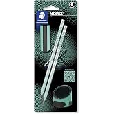 STAEDTLER HB Drawing Pencils for Drawing and Writing - NORIX - Includes 2 HB Pencils, Sharpener and Eraser in French Green -