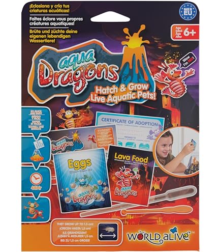 Aqua Dragons Kit Éclosion - Œufs, Nourriture, Pipette - Jouet Éducatif STEM - Animal De Compagnie Sous Marin