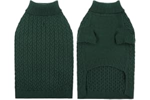 CITÉTOILE Pull Chaud d'Hiver pour Chien de Petite, Moyenne et Grande Taille - Tricoté à Col Roulé Lavable - pour Teckel, Bouledogue Français, etc.