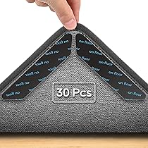 Antirutschmatte Für Teppiche 10x10cm - 4 Stück Set, Waschbar & Zuschneidbar