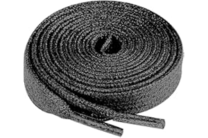 Olukssck 2 paia Lacci Piatti Glitter Metallici Premium, Stringhe Scarpe Sportive, Lacci per Sneakers Resistenti, Lunghezza 80-100 - 120-140 - 160 cm, Larghezza 10 mm