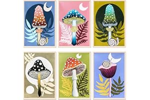 YALKIN Paint by Numbers for Adults and Beginner, Painting by Number Kits On Canvas,without Frame DIY Color Oil Painting Acrylic Paints,Home Wall Decor 6 Pack 8x12 in