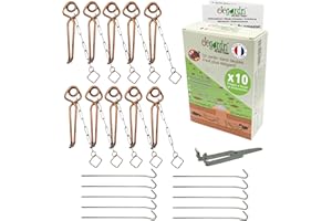 elegardn® Kit Complet 10 pièges à Taupe Rats taupiers Campagnol Type putange Rigide Haute qualité utilisé par Les détaupeurs Professionnels fabriqué en France