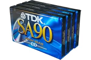 TDK SA 90 High Bias Ultimate CD Performance Blank Audio Kassetten, 4 Stück