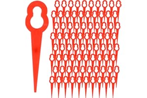 EZGETOP Zapasowy nóż do trawy z tworzywa sztucznego, 100 sztuk, z tworzywa sztucznego, zamiennik do akumulatora, podkaszarki do trawy Einhell BG-CT 18 Li, RG-CT 18/1 Li, GE-CT 18 Li, 76 mm