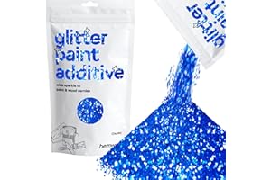 Hemway zafiro azul del brillo de la pintura Aditivo Chunky 1/40" de 0,6 mm para emulsión pinturas al agua - Interior y exterior pared, de techo, de madera, barniz - 100 g / 3,5 oz