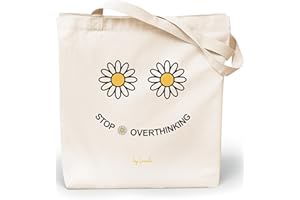 Loxato Bolsa Tela Tote Bag - Bolsos Bandolera Mujer - Bolsas de Algodón Natural 100% Reutilizables - Extra Ancho 8cm Asas Largas 70cm 220 gr/m2 - Bolsas de Tela Bonitas