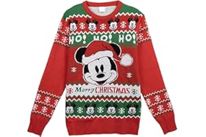 CERDÁ LIFE'S LITTLE MOMENTS | Jersey de Punto Navideño Mickey o Minnie para Niños/ Adultos Suéter Navidad Disney