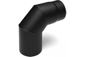 raik Rauchrohrbogen Ofenrohrbogen 90° 3-teilig 120 mm Durchmesser Stahlblech 2 mm Schwarz Made in EU