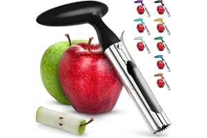ZULAY KITCHEN Zulay Premium Apple Corer - Easy to Use Durable Apple Corer Remover for Pears, Bell Peppers, Fuji, Honeycrisp, Gala and Pink Lady Apples - Stainless Steel Best Kitchen Gadgets Cupcake Corer - Black