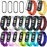 BANGTING 20 Pezzi Cinturino Compatibile con Xiaomi Mi Band 6 / Xiaomi Mi Band 5 / Amazfit Band 5, Braccialetto, Bracciali Cov