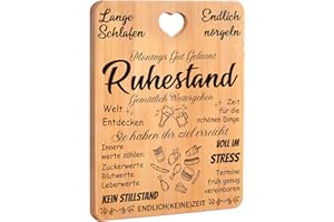 APJIELOP Ruhestand Geschenk, Renteneintritt Geschenk Frau Männer - Graviertes Bambus Schneidebrett, Rente Geschenk, Witzige Geschenke Ruhestand, Geschenk zum Renteneintritt Kollege, Rentner, Frauen, Männer