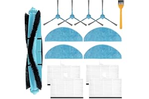 LOOHAOC Juego de Accesorios para Conga 7490 Immortal Home X-Treme/8290 Immortal Ultra Power/Home X-Treme, 1 Cepillo Principal, 2 filtros, 4 mopas, 4 cepillos Laterales