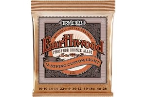 Ernie Ball Earthwood 12-String Custom Light Phosphor Bronze Acoustic Guitar Strings - 10-48 Gauge