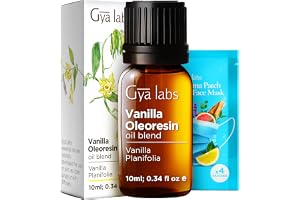 Gya Labs Vanilla Essential Oil for Skin, Diffuser & Aromatherapy - 10 ml | Vanilla Essential Oil for Hair, Skin, Diffusers & Aromatherapy - Perfect for Home Fragrance & DIY Candle Making