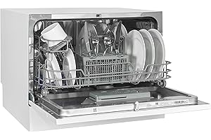 Proposed Value: Exquisit® Lavavajillas compacto de 55Cm para sobremesa, Clase D, Color Blanco, 6 Servicios, 7 Programas, Inicio Diferido 24H, Consumo 49 kWh / 100 ciclos, Medidas 43,8x55x50 Cm.