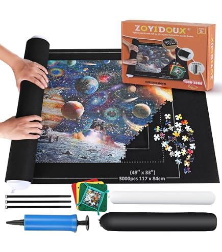 Diset 01012 Puzzle & Roll - Tappetino Per Conservare Puzzle In Corso Da 500 A 2000 Pezzi, Riponibile In Verticale - 5