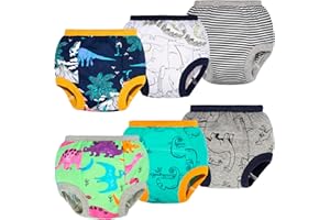 BIG ELEPHANT Pantaloni da vasino per Bambini - Confezione da 6 Mutande per Neonati in Cotone 100%.