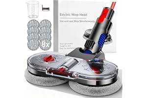 NIKYJM Wischaufsatz für Dyson V7/V8/V10/V11/V15 Zubehör Wischaufsatz für Dyson Wischmopp Aufsatz für Dyson mit Abnehmbaren Wassertank, Füllbehälter und 8 Waschbare Mopps