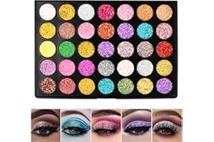 FUTUHADA 35 Colors Professionnel Maquillage Palette Fard à Paupières Glitter, Eyeshadow Palette Paillette Yeux, Oculaire Brillante Palette d'Ombre Longue Durée pour les Spectacles Scène et la vie Quotidienne