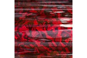 Finest Folia Forged Carbon 3D Samoprzylepna Folia Karbonowa Do Samochodu, Dekoracyjna, Bez Pęcherzyków Powietrza (Czerwona, Błyszcząca, 0,5 m x 1,52)