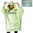 Disney Stitch Blanket Hoodie - Adults 2 in 1 Oversized Fleece Hoodie Baby Yoda Minnie Mouse - Stitch Gifts