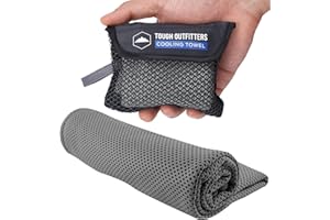 Tough Outdoors Asciugamano Palestra Uomo Donna - Telo Palestra Refrigerante - Asciugamani per Mare Pilates Gym - Tessuto Traspirante per Yoga e Sport - Ideale in Estate