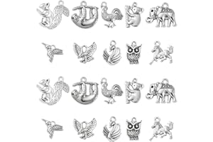 Stiesy Antique Silver Charms Tibetan Silver Dangle Charms for DIY Jewellery Making Bracelet Necklace Crafts Accessories