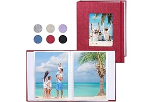 Vienrose Piccole Album Foto 10x15 cm, 2 Confezione Copertina di Lino Mini Album Fotografico, 26 Tasche Tenere 52 Immagini, per Opere d'arte o Cartoline Storage